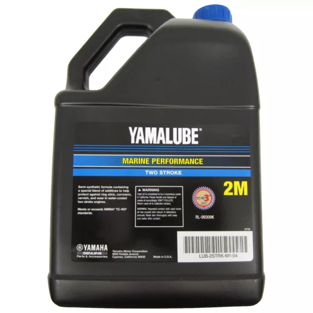 Yamaha Outboard Yamalube 2M MARINE 2 STROKE OIL GALLON CASE TCW-3 3