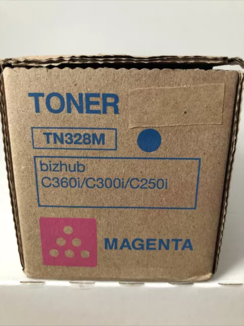 Genuine Konica Minolta TN328M Magenta Toner Cartridge Bizhub C250i/c300i/c360i