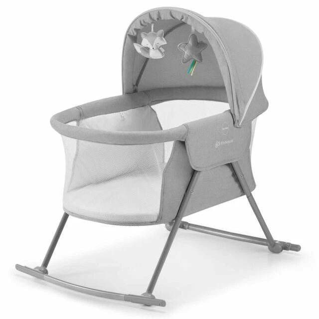 KINDERKRAFT BABY CRIB 3 in 1 LOVI, Cradle, Travel Cot, Rocker Portable