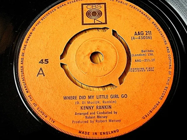 Kenny Rankin - Where Did My Little Girl Go  7" Vinyl