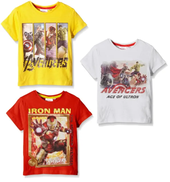 Avengers maglietta T-shirt Manica corta Bambino cotone  da 4 6 8 10 anni