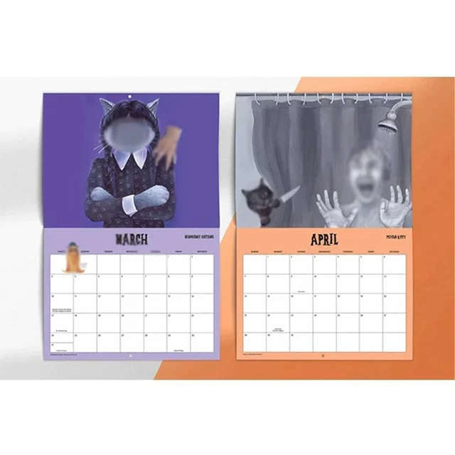 paper-scaredy-cats-2024-monthly-calendar-2024-calendar-home-decoration