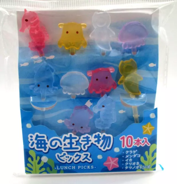 2024 new Sea creatures deco  food picks 10pcs for decoben lunch box bento