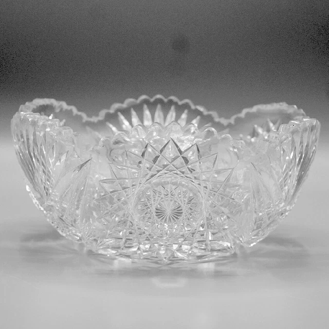 American Brilliant Cut Glass Berry Bowl