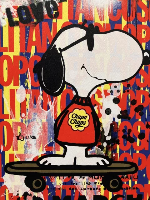MISAKO Street Art signée Numérotée Snoopy Art