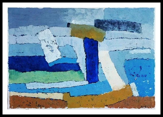 Dipinto ad olio informale, 100 x 70 cm. Impressioni di novembre