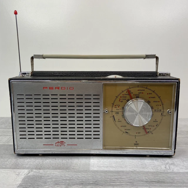 VINTAGE PERDIO TRANSISTOR Radio 1960s 70s Retro Radio Working With