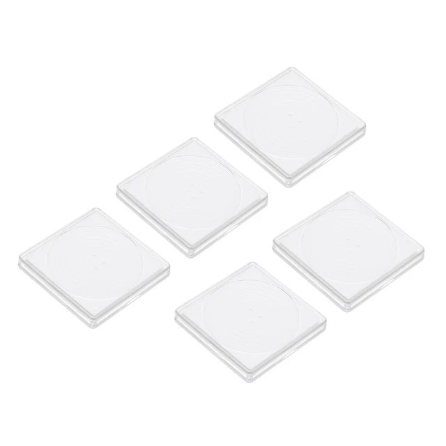 5 uds soporte para monedas maletín de colección de monedas, caja de visualización de monedas, para monedas de 19-39 mm, blanco