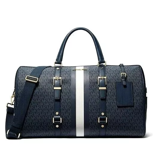 🌞Michael Kors Bedford Weekender Admiral Logo X-Large  Duffle Travel Bag🌺Nwt!
