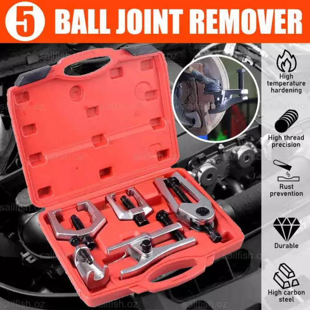 5pcs Ball Joint Remover Tie Rod Set Pitman Arm Puller Front End Service Tool Kit