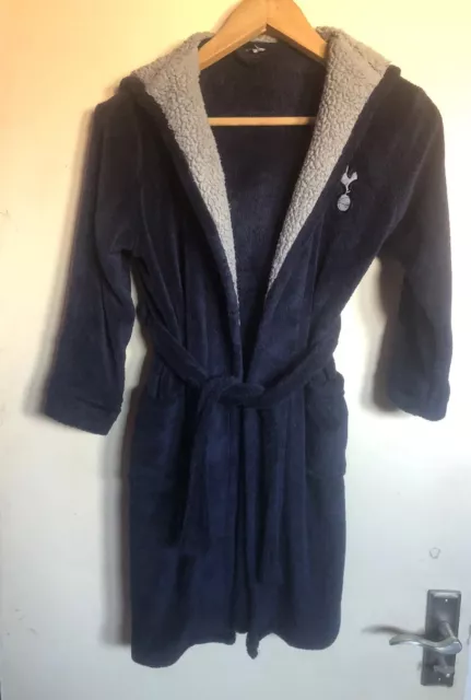Abito con cappuccio blu per bambini Tottenham Hotspurs logo in pile taglia 7-8 anni
