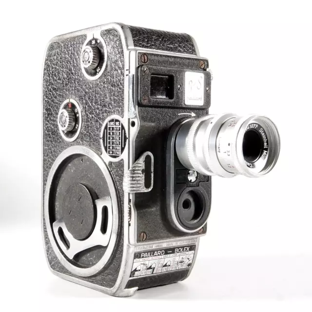 ✅ Cámara de cine torreta de 8 mm Paillard Bolex B8 con lente f3,5 36 mm