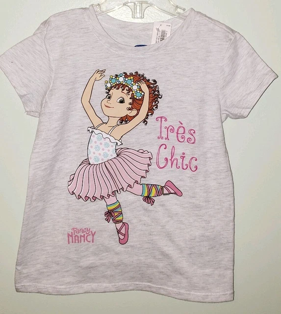 NEW Old Navy Girls 2T 4T Disney Fancy Nancy Ballet Tee DANCE T-Shirt Gray #21119