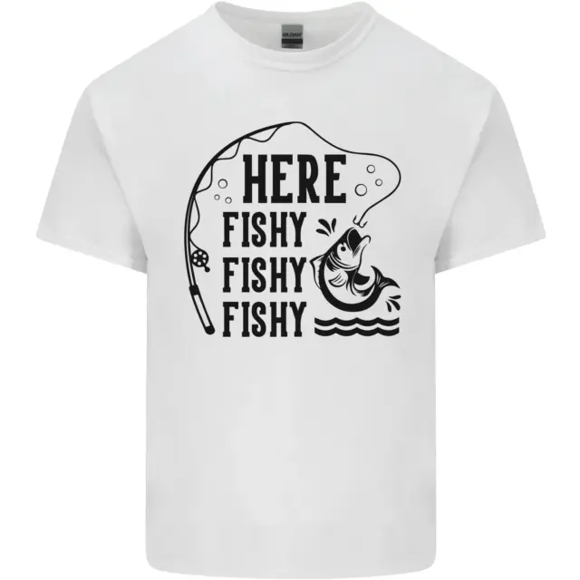 T-shirt Here Fishy Fishy Funny Fisherman bambini