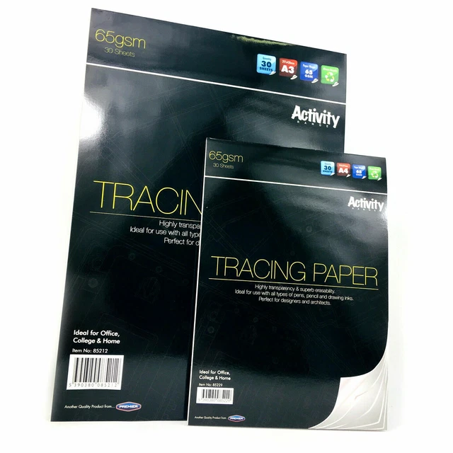 A4 A3 TRACING Paper Trace Draw Designer Architect Artist Pad Drafting