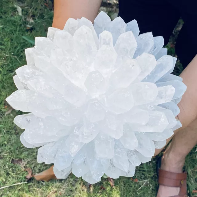 12.38LB New Find White Phantom Quartz Crystal Cluster Mineral Specimen Healing