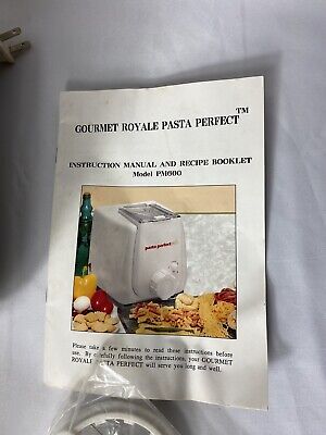 Folleto de instrucciones Pasta Perfect Pasta Maker PM-600 (copia)