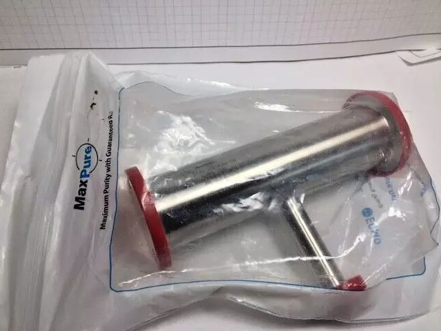 1.5 x .5 Tri Clamp Reducing Tee, Maxpure, 316L Stainless Steel,