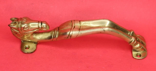 Horse Shape Door Handle Antique Style Handmade Brass Window Wardrobe Pull Knob