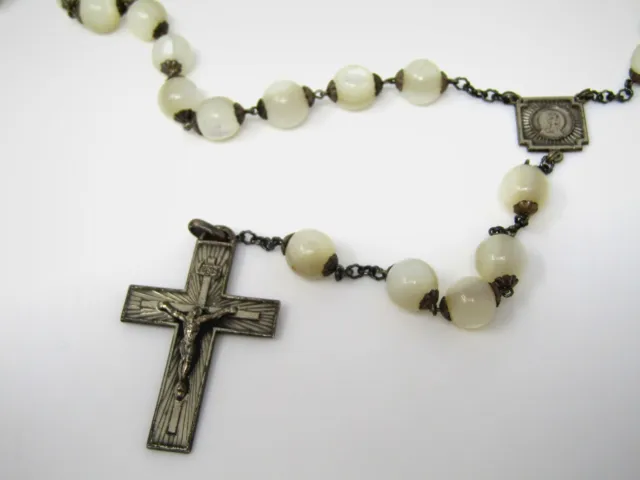 Vintage Christian Rosary: High Quality Beautiful Opalescent Design (Very Nice)