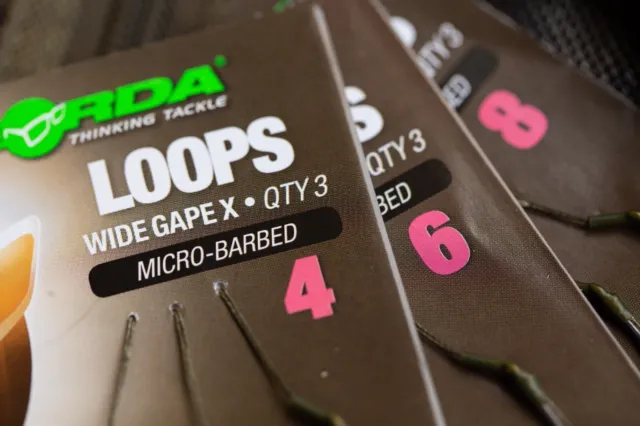 Korda Loop Rigs Wide Gape X Barbed Barbless All Sizes Carp Fishing Ready Tied
