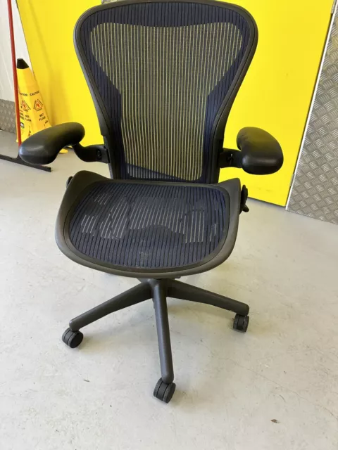 Herman Miller Aeron Office Chair - Size B Blue Mesh