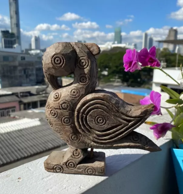 Antique wood carving Bird 18th- 19th century Hand carved