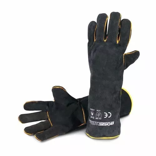 Bossweld 16" Black & Gold Welding Gloves 700010