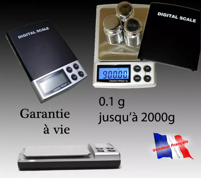 Balance électronique de précision poche 0.1g  0.1 g gr  à 2000g 0,1g 0,1gr 0.1gr