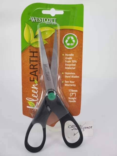 Westcott KleenEarth 178mm Straight Handle Scissors Left & Right Handed 44218