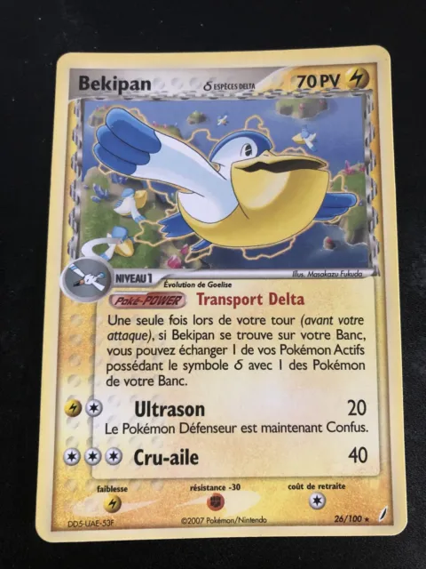 Bekipan Rare - Pokemon 26/100 Ex Gardiens De Cristal Proche Du Neuf Fr