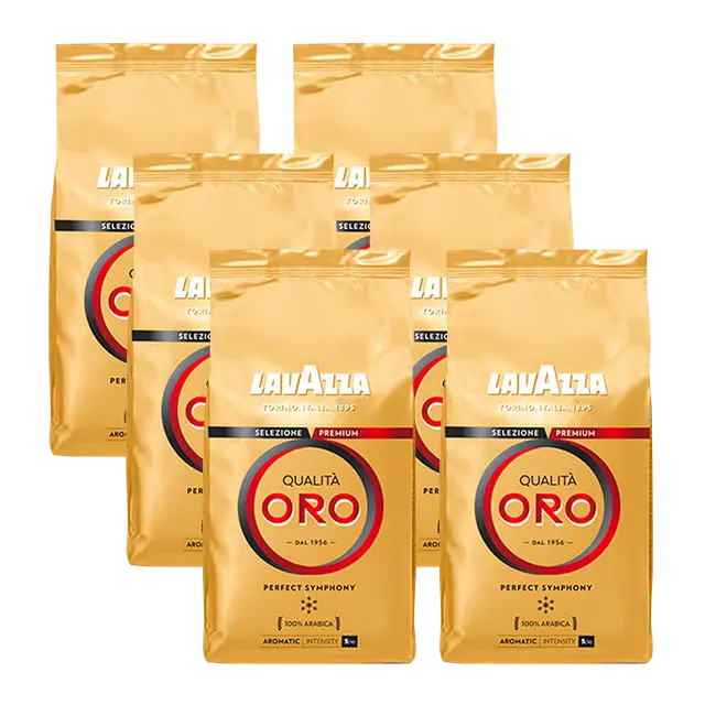 Lavazza Qualita Oro, 1000g ganze Bohne 6er Pack