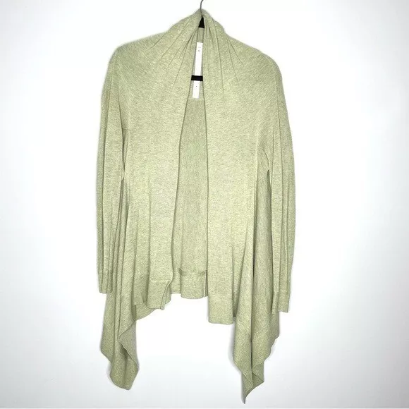 Lululemon Cashlu Knit Wrap Cardigan Sweater Drape In Rosemary Green Size XS/S