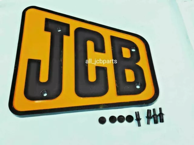 Genuine Jcb Plate Boom Logo With Hardware Kit (817/04212  826/00867 835/00049)