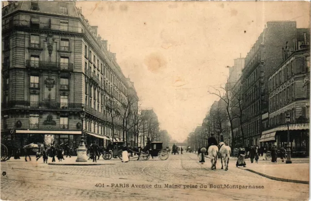 CPA Paris 15e Paris-Avenue du Maine prise du Boul, Montparnasse (311665)