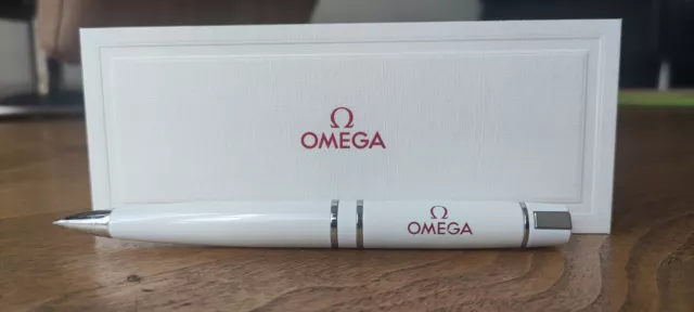 Omega Roller Pen/penna a sfera bianca come il nuovo Speedmaster
