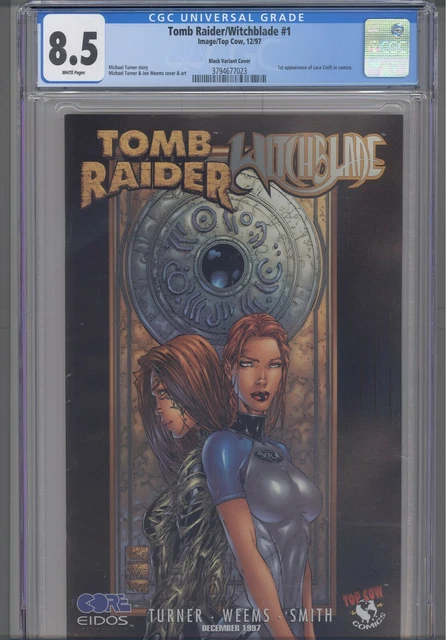 Tomb Raider/Witchblade #1 CGC 8.5 Image/Top Cow 1st App Lara Croft Black Variant