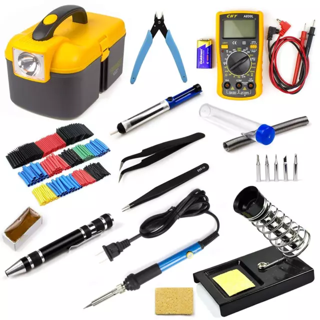 Electric Soldering Iron Gun Tool Kit 110V 60W Welding Desoldering Pump Tool Set