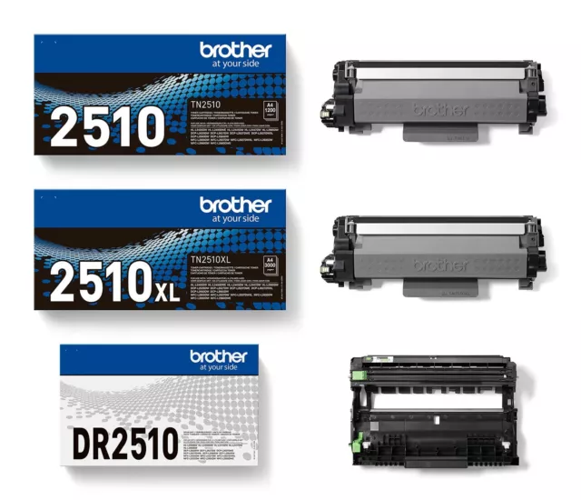 Original Brother TN-2510 TN-2510XL Toner DR-2510 Trommel nach Wahl - Neu & OVP