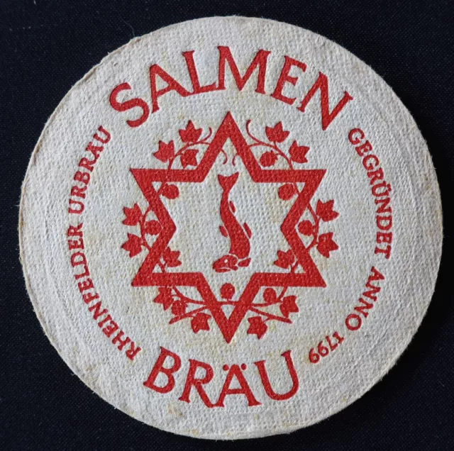 Ancien sous-bock bière épais SALMEN BRAU étoile star coaster 3