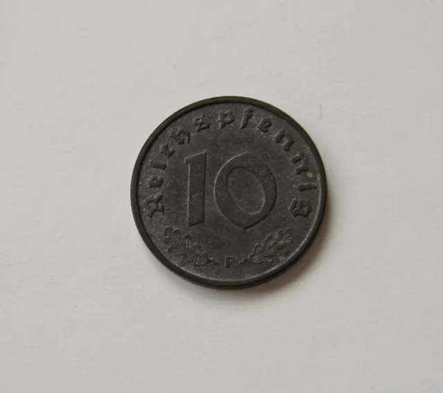 ALLIIERTE BESATZUNG: 10 Reichspfennig 1947 F, J. 375, prägefrisch/unc., I.