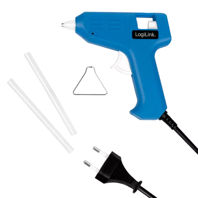 LogiLink WZ0050 Mini pistola de pegamento, 10W, azul, barras de pegamento de 7,2 mm 2