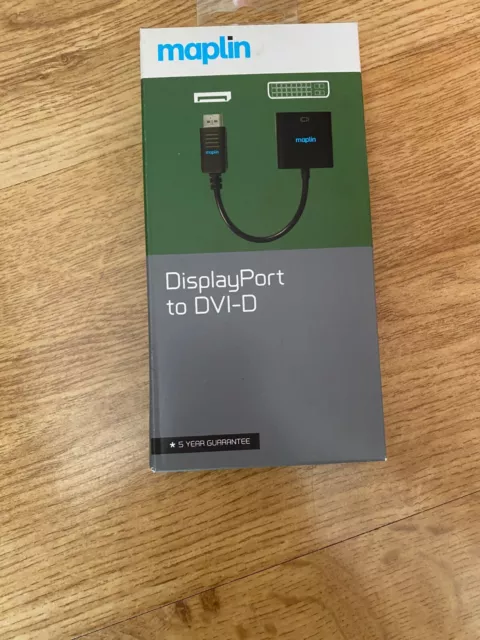 Maplin Displayport To DVI-D Adapter Converter For Mac PC Laptop