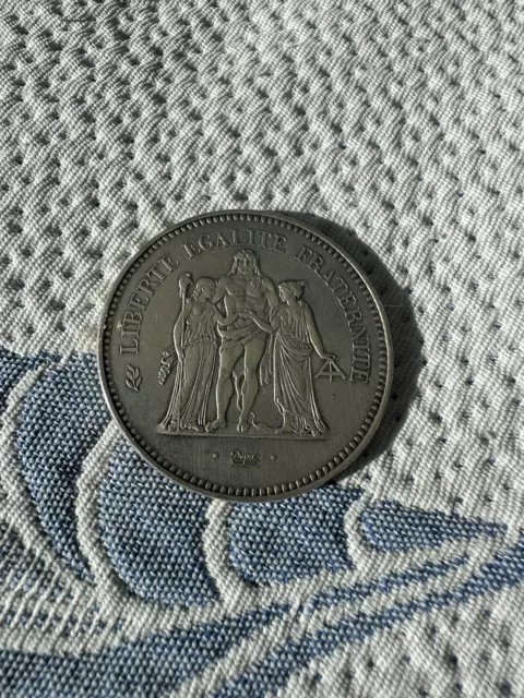 pièce argent 50 francs hercule 1974