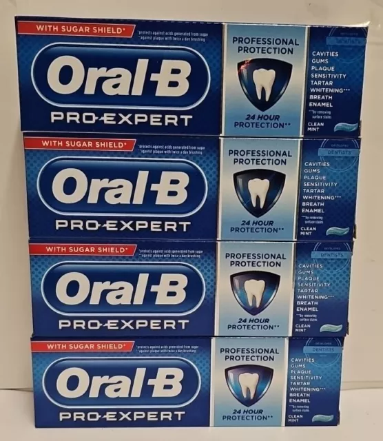 Oral-B Pro Expert Professional Protection Toothpaste Clean Mint 75ml x4