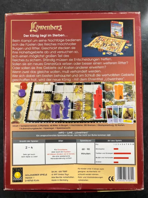 Goldsieber Spiele - Lowenherz Board Game GERMAN Edition English Rules Included 2