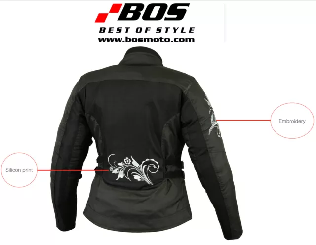 Damen Motorradkombi , Textil Demen Jacke +Hose Mit Protektoren, Scooter Kombi 2