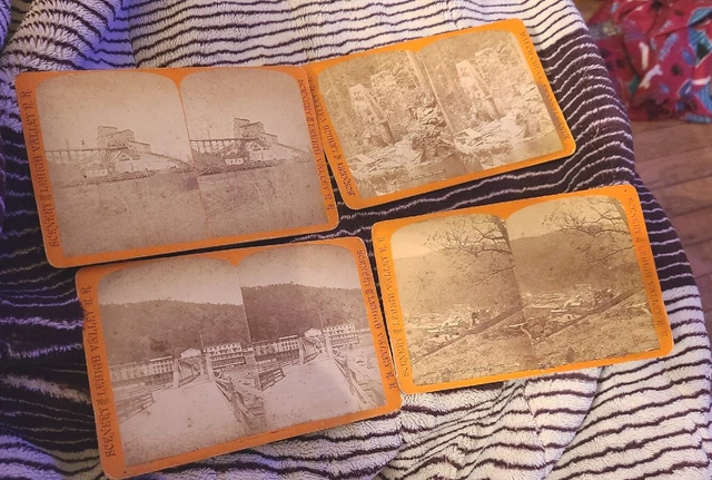 4 Antique Lehigh Valley Railroad Mauch Chunk PA Stereoviews Photo 1800s Scenery 4 Antique Lehigh Valley Railroad Mauch Chunk PA Stereoviews Photo 1800s Scenery
