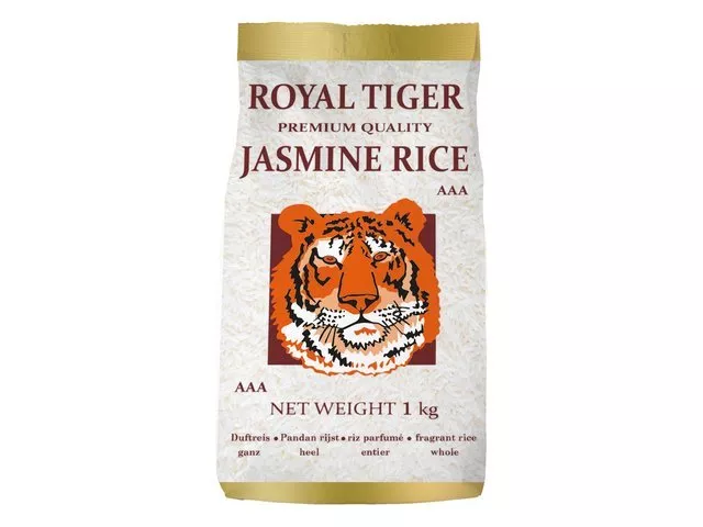 1kg Jasmin Reis von Royal Tiger Jasminreis Langkorn AAA Duftreis Jasmine Rice