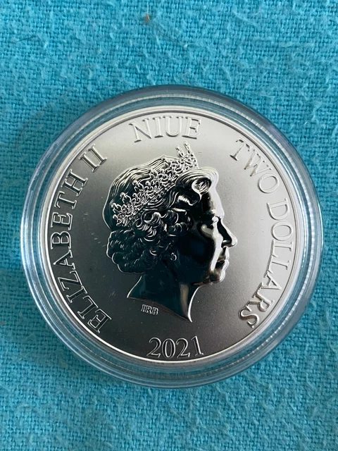 2021 1oz Silver Niue Disney Pirates Caribbean THE BLACK PEARL BU Mintage 15,000 2
